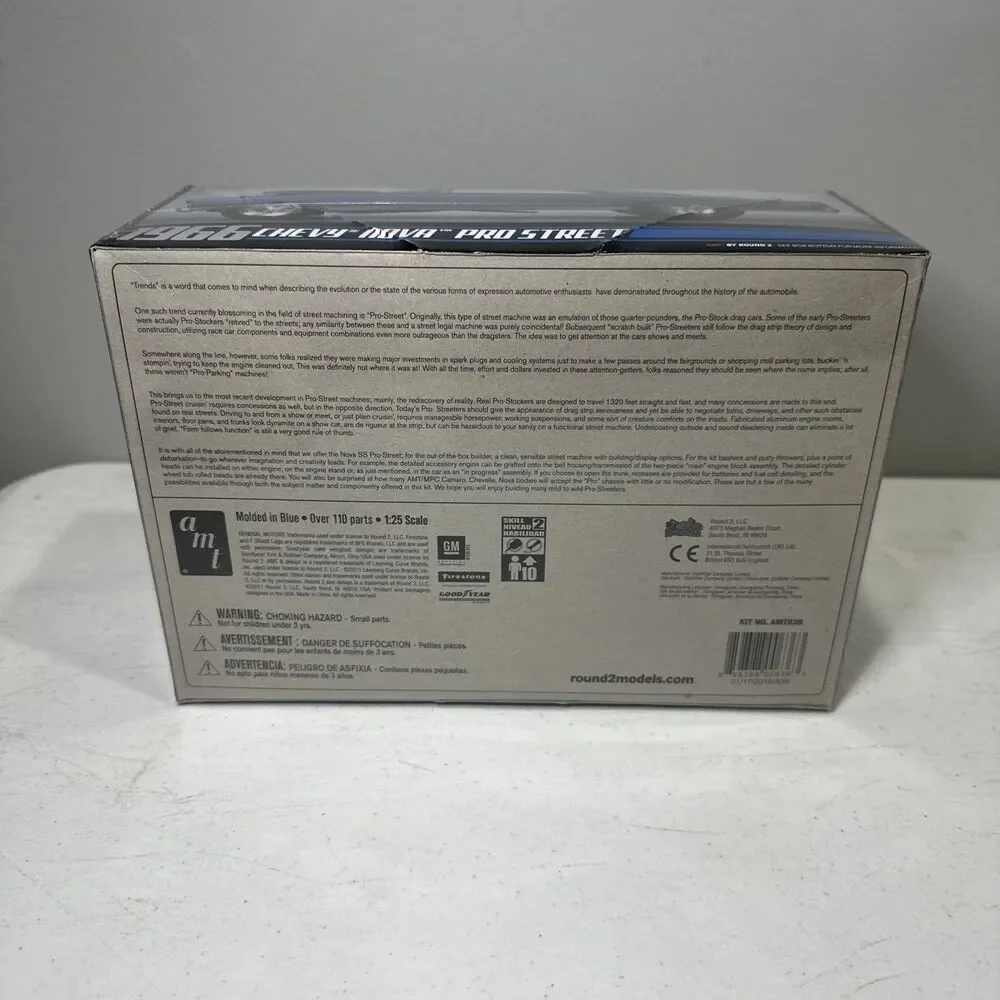 AMT AMT636 1/25 Scale Chevy Nova Pro Street Car - Blue Brand New In Sealed! 2011
